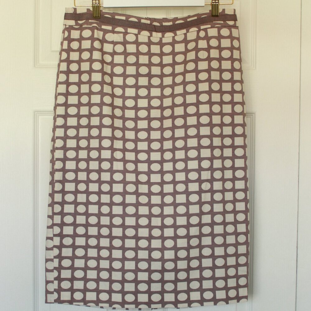 Boden beige and ivory block pencil skirt size 10L